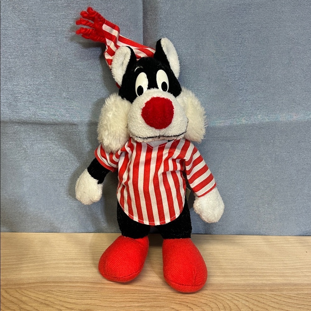Vintage McDonald's Looney Tunes Sylvester Cat Plush 12" 1992 Pyjamas